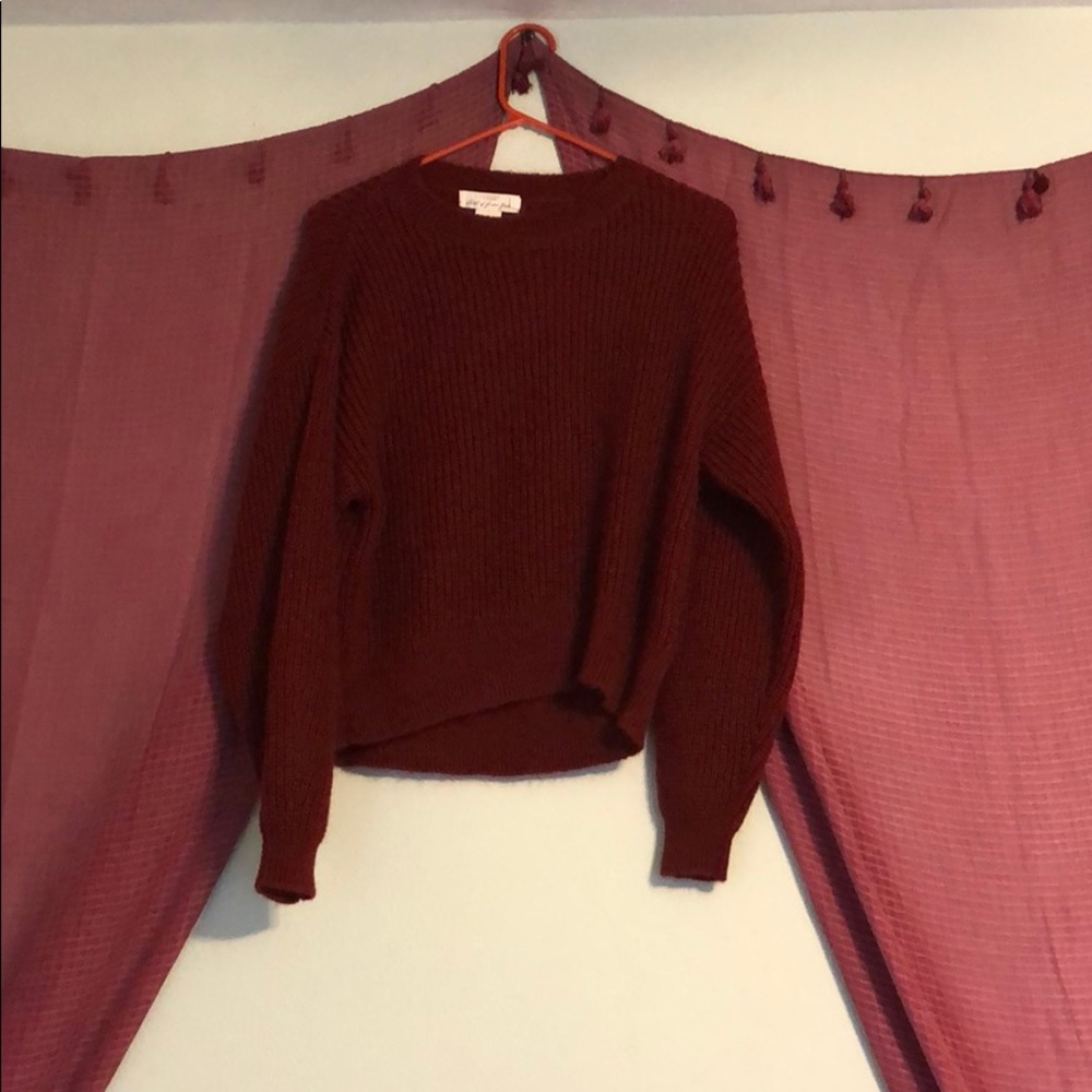 Cropped Maroon Sweater